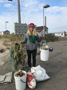 We didn't have enough hands to remove all of the trash from the docks. 